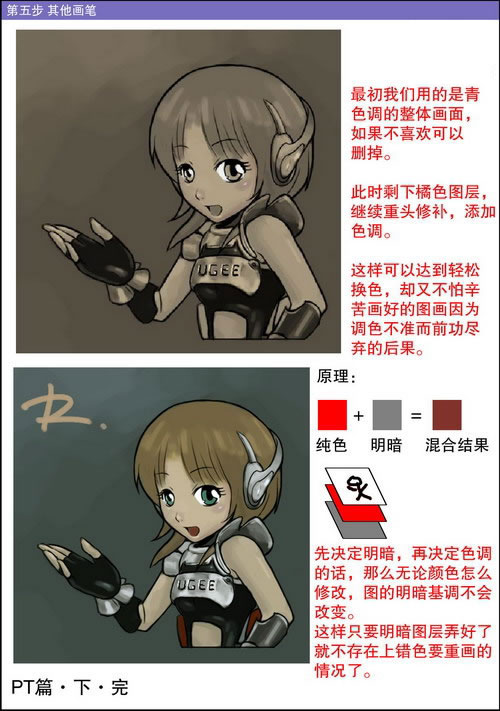 Painter给手绘漫画上色的详细操作教程