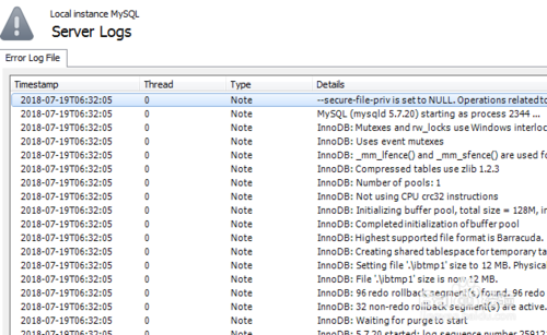 MySQL Workbench查询数据库服务器日志的操作教程