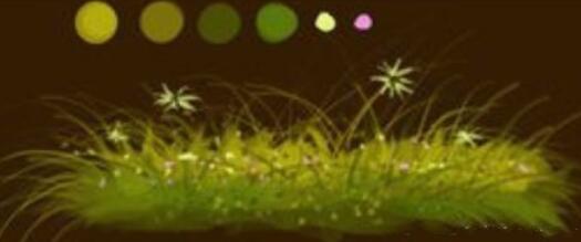 CSP优动漫PAINT中草地设计方法