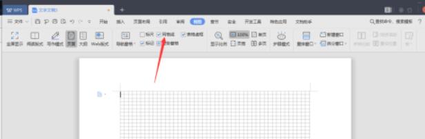 wps2019设置网络线的方法步骤