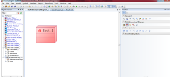 Power Designer建立多维数据模型的相关操作步骤