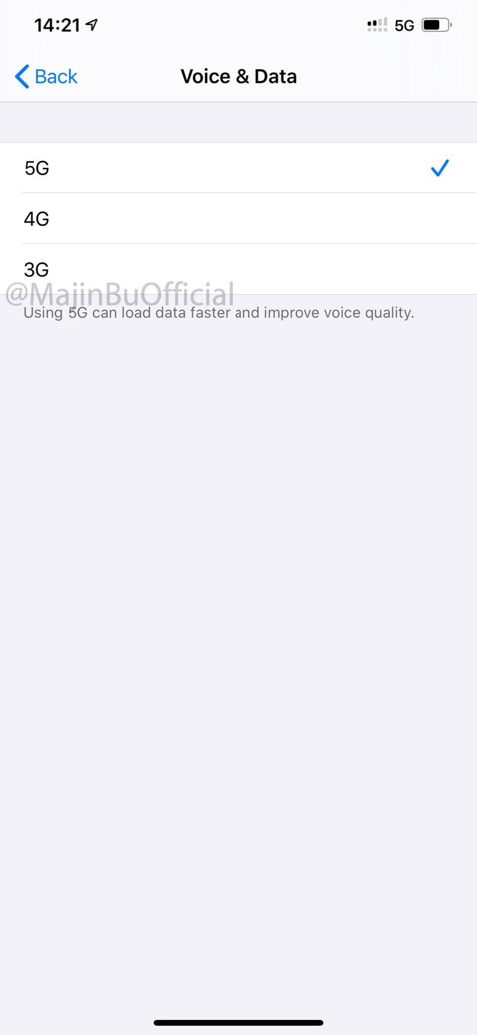 图文详解疑似iPhone12网络设置界面曝光:支持5G+双卡双待。