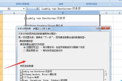excel2007将数据分列整理的操作教程