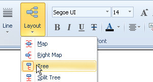 mindmanager更改布局的操作教程