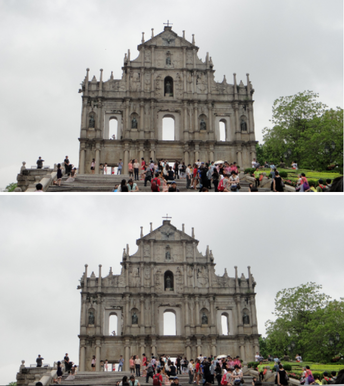 关于风景照中物体倾斜太难看。