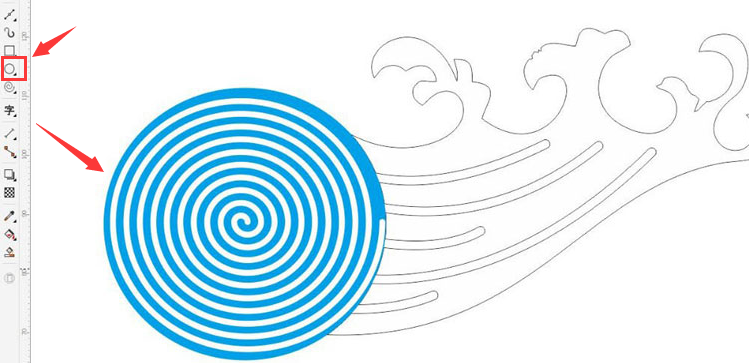 cdr怎么画波浪花纹？cdr贝塞尔工具绘制浪花教程分享