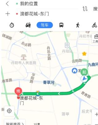 百度地图设置投影导航的操作过程