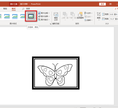 PPT中怎么给插入的图片添加黑色双框?PPT中给插入的图片添加黑色双框操作方法