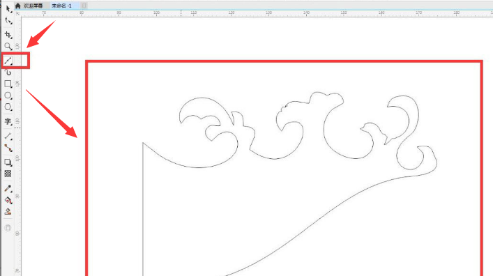 cdr怎么画波浪花纹？cdr贝塞尔工具绘制浪花教程分享