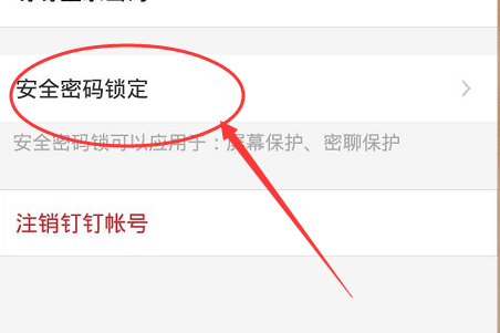 钉钉安全锁密码进行修改的操作流程