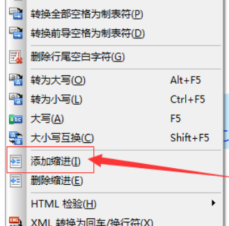 UltraEdit在选中行添加缩进的操作教程