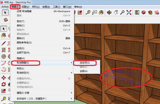 草图大师中对象隐藏后取消隐藏的详细操作方法