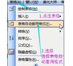 Microsoft Office 2003表格中自动套用格式的操作教程