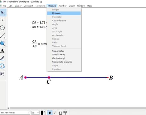 几何画板用线段长度来形象地表示分数的方法