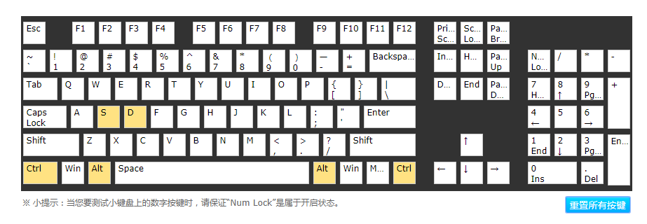 关于电脑键盘测试方法分享。