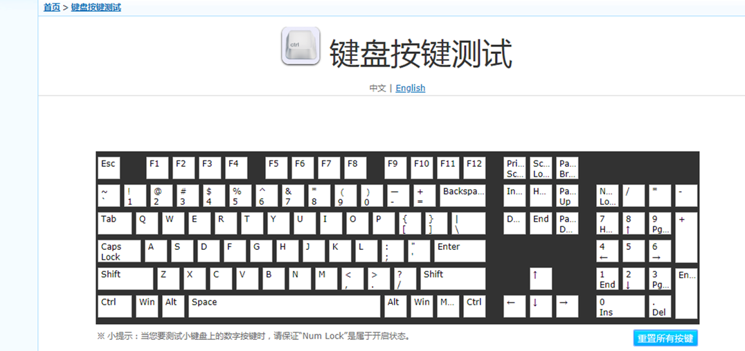 关于电脑键盘测试方法分享。
