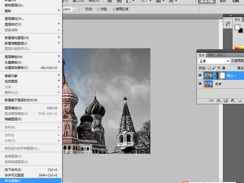 分享从彩色到黑白。