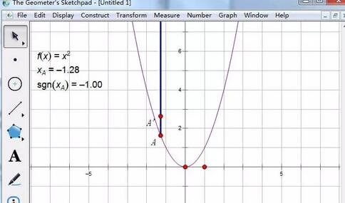 几何画板绘制抛物线并演示轴对称的操作方法