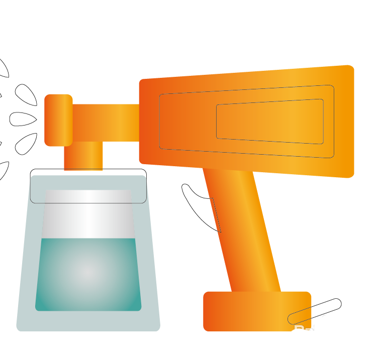 AI怎么画一个消毒喷雾器图形? AI消毒喷雾器图形的画法