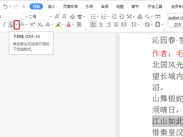 word如何给文字添加双实线?word给文字添加双实线方法