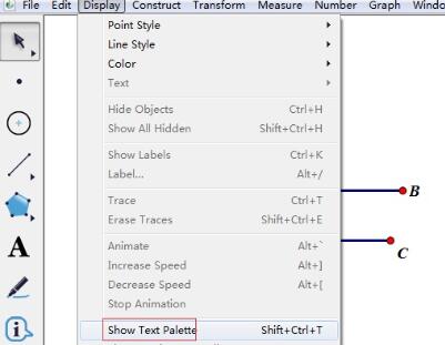 几何画板改变标签字体大小的操作流程
