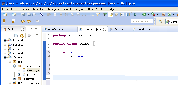 eclipse设置带参的构造方法的详细步骤