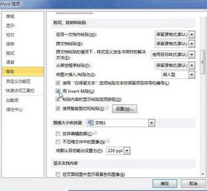 word2010中使用Insert粘贴键的操作内容