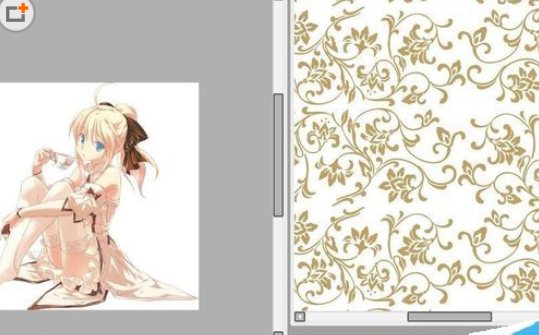 sai绘图软件给图片添上花纹的操作方法