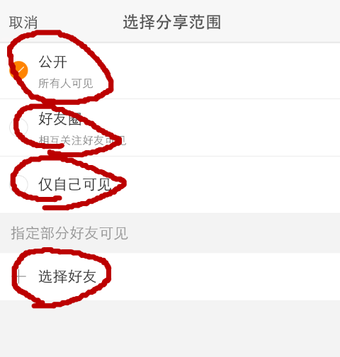 分享手机微博设置不让他人看到博文消息的图文方法。