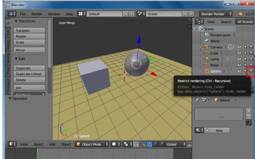 Blender让物体不渲染的详细步骤介绍