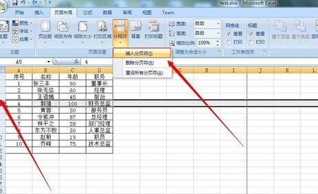 excel2007设置分页符的详细操作教程