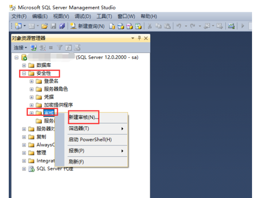 sql server使用审计配置的详细操作