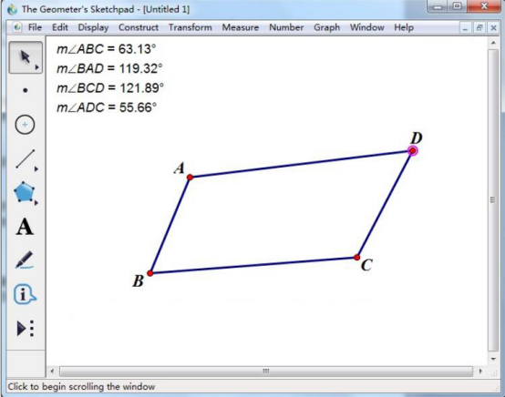 小编教你解决几何画板怎么计算四边形的内角和，几何画板计算四边形内角和的教程。