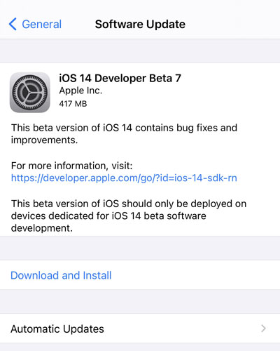 教你iOS14beta7描述文件下载地址在哪里，iOS14beta7描述文件下载地址整理。