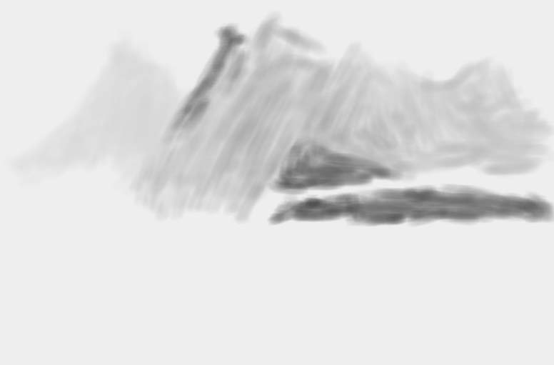 sai中设计山水画的具体操作过程