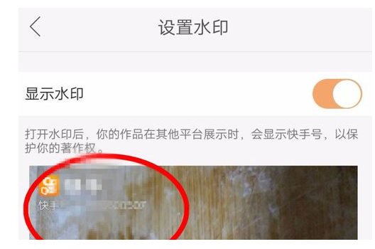 关于设置快手作品显示水印的方法介绍。