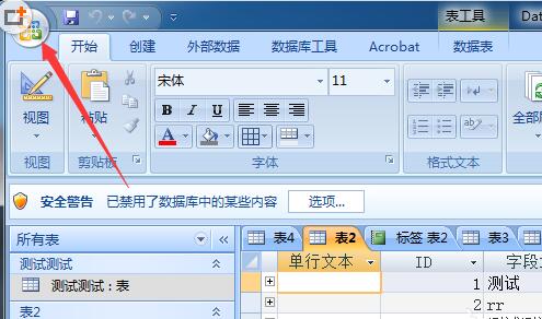 Access数据表中字体颜色的设定方法介绍