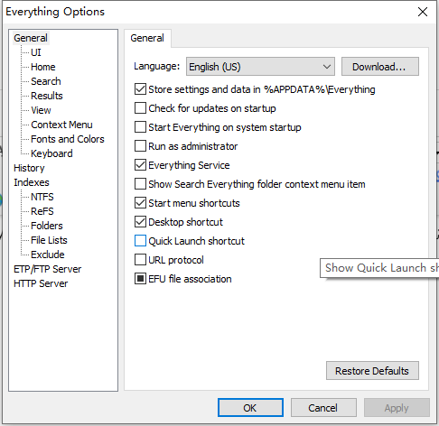everything怎样设置中文界面?everything设置中文界面步骤