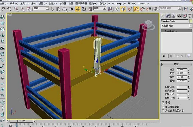 3dmax2009建模现代简约双架床的操作教程