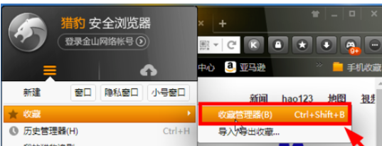 猎豹浏览器中批量删除收藏网址的操作教程