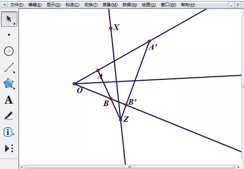 几何画板德萨格构图的绘制方法