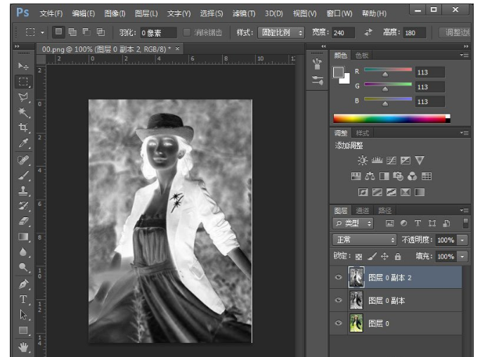 Photoshop制作铅笔画效果的操作过程