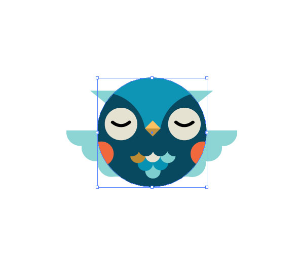 Adobe Illustrator设计猫头鹰插画图的方法步骤