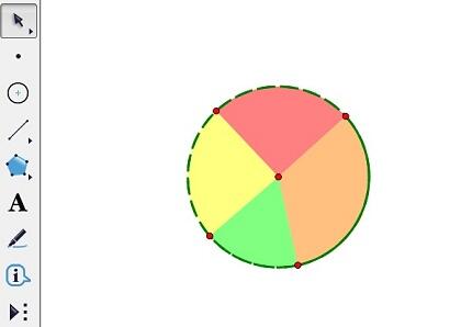 使用几何画板制作扇形统计图的操作步骤
