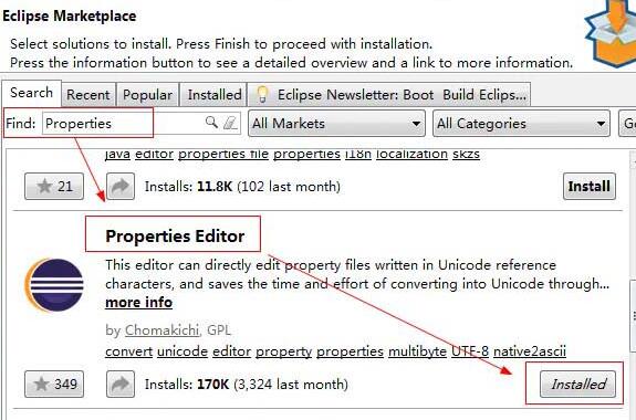 eclipse在线安装PropertiesEditor插件的操作方法