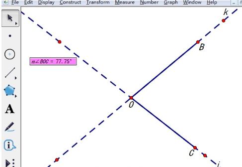 几何画板中显示两条直线的夹角的详细方法