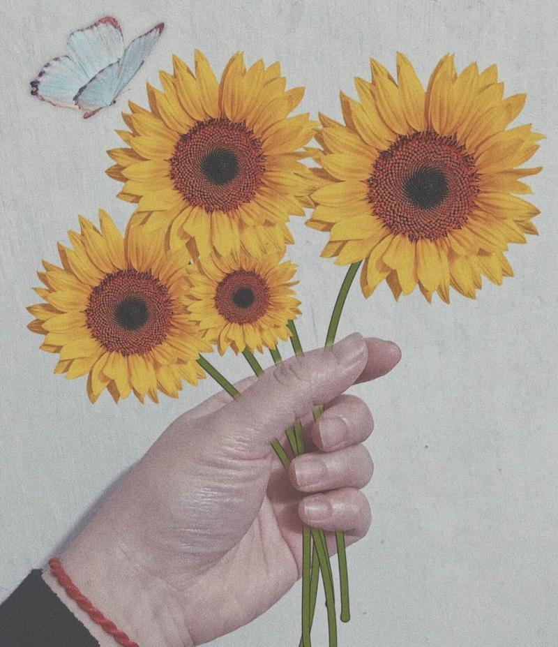 美图秀秀中手握花束P图教程分享