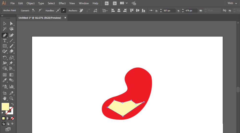 ai绘制胃图标的操作步骤