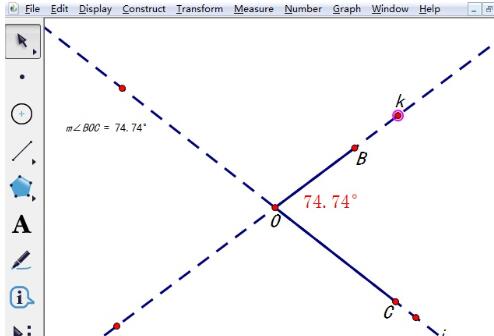 几何画板中显示两条直线的夹角的详细方法
