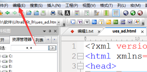 UltraEdit中删除行的快捷方法步骤